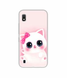 Amazon Brand - Solimo Designer Babby Kitty UV Printed Soft Back Case Mobile Cover for Samsung Galaxy A10