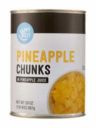 Amazon Brand - Happy Belly Pineapple Chunks, 20 Ounce