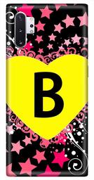 Amazon Brand - Solimo Designer Heart Pattern Alphabet-B 3D Printed Hard Back Case Mobile Cover for Samsung Galaxy Note 10 Plus