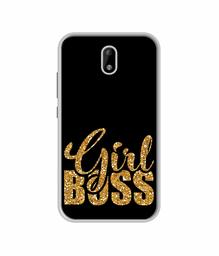 Amazon Brand - Solimo Designer Sparkle Girl Boss UV Printed Soft Back Case Mobile Cover for Itel A23