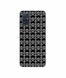 Amazon Brand - Solimo Designer White Flowers Pattern 3D Printed Hard Back Case Mobile Cover for Samsung Galaxy A51