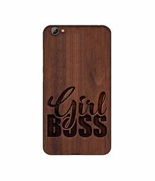 Amazon Brand - Solimo Designer Girl Boss On Wood 3D Printed Hard Back Case Mobile Cover for Vivo Y66