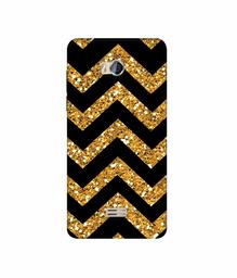 Amazon Brand - Solimo Designer Golden Zik Zak Pattern 3D Printed Hard Back Case Mobile Cover for Micromax Bolt Q336