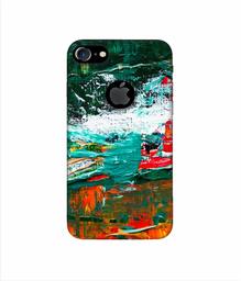 Amazon Brand - Solimo Designer Multicolor Glass Color 3D Printed Hard Back Case Mobile Cover for Apple iPhone 7 (with Logo Cut)