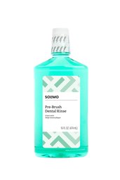 Amazon Brand - Solimo Pre-Brush Dental Rinse, Green Mint, 16 Fluid Ounce