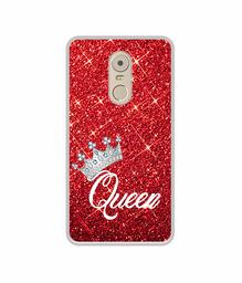 Amazon Brand - Solimo Designer Queen On Red Glitter UV Printed Soft Back Case Mobile Cover for Lenovo K6 Note