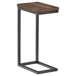 Amazon Brand – Stone & Beam Larson Industrial Wood & Metal Side End Table, 22