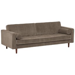 Amazon Brand – Rivet Aiden Tufted Mid-Century Modern Velvet Bench Seat Sofa Couch, 86.6