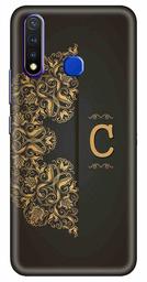 Amazon Brand - Solimo Designer Black Pattern Alphabet-C 3D Printed Hard Back Case Mobile Cover for Vivo Y19 / Vivo U20