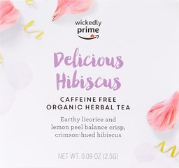 Wickedly Prime Organic Herbal Tea, Delicious Hibiscus, Single Serving Sample