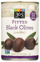 365 Everyday Value, Pitted Black Olives, Jumbo, 5.75 oz