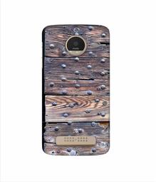 Amazon Brand - Solimo Designer Wooden Blocks Check 3D Printed Hard Back Case Mobile Cover for Motorola Moto Z Play