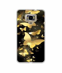 Amazon Brand - Solimo Designer Golden Butterfly Pattern UV Printed Soft Back Case Mobile Cover for Samsung Z4