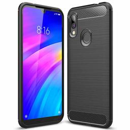 Amazon Brand - Solimo Mobile Cover (Soft & Flexible Back case) for Mi Redmi 7 / Mi Redmi Y3 (Black)