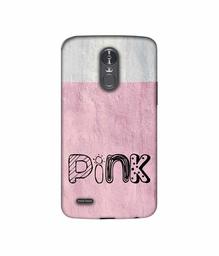 Amazon Brand - Solimo Designer Pink 3D Printed Hard Back Case Mobile Cover for LG Stylus 3