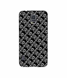 Amazon Brand - Solimo Designer White Pattern 3D Printed Hard Back Case Mobile Cover for Samsung Galaxy S5 i9600