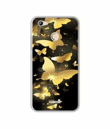 Amazon Brand - Solimo Designer Golden Butterfly Pattern UV Printed Soft Back Case Mobile Cover for Micromax Canvas Unite 4 Pro Q465