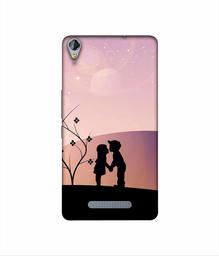 Amazon Brand - Solimo Designer Kiss-ing Couple 3D Printed Hard Back Case Mobile Cover for Micromax Canvas Juice 3Plus Q394