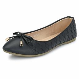 Flavia Women's Black Ballet Flats-7 UK (39 EU) (8 US) (FL-99/BLK)