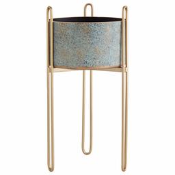 Amazon Brand – Rivet Casual Metal Planter and Stand, 20.87