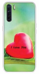 Amazon Brand - Solimo Designer Multicolor Leaf Heart Love Quote Printed Soft Back Case Mobile Cover for Oppo F15