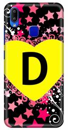 Amazon Brand - Solimo Designer Heart Pattern Alphabet-D 3D Printed Hard Back Case Mobile Cover for Vivo Y93