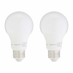 AmazonBasics – Bombilla LED equivalente a regulable, 10.000 horas de vida útil, A19 (enchapada)