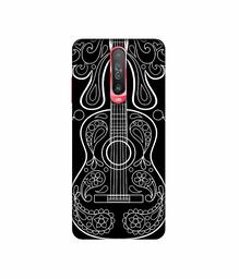 Amazon Brand - Solimo Designer White Gitar On Black 3D Printed Hard Back Case Mobile Cover for Poco X2 / Mi Redmi K30