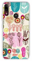 Amazon Brand - Solimo Designer Multicolor Plant Art Design Printed Soft Back Case Mobile Cover for Motorola Moto E6s / Motorola Moto E6 Plus