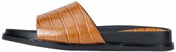 find. Women's Leather Mule Footbed Open Toe Sandals, Braun Nut Brown Croc, 7