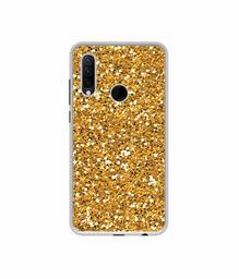 Amazon Brand - Solimo Designer Golden Sparkle UV Printed Soft Back Case Mobile Cover for Lenovo K10 Note