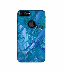 Amazon Brand - Solimo Designer Blue Paint 3D Printed Hard Back Case Mobile Cover for Apple iPhone 7 Plus (Logo Cut)