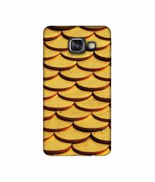 Amazon Brand - Solimo Designer Wooden Semi Circle Texture 3D Printed Hard Back Case Mobile Cover for Samsung Galaxy A3 (2016)