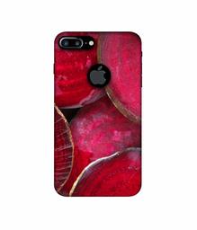 Amazon Brand - Solimo Designer Red Texture 3D Printed Hard Back Case Mobile Cover for Apple iPhone 7 Plus (Logo Cut)