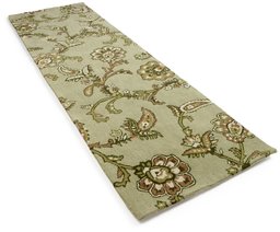 Pinzon Paisley Vine Verde, Fodera in Lana Tappeto, Green, 2'3x7'10