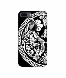 Amazon Brand - Solimo Designer Half Circle Rangoli 3D Printed Hard Back Case Mobile Cover for Apple iPhone 8 Plus (with Logo Cut)