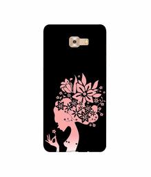 Amazon Brand - Solimo Designer Pink Color Lady Vector 3D Printed Hard Back Case Mobile Cover for Samsung Galaxy C9 Pro