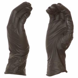 AmazonBasics guantes desechables de nitrilo sin polvo, 5 mil, negro, 100 por paquete, 10 unidades