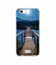 Amazon Brand - Solimo Designer Wooden Beach UV Printed Soft Back Case Mobile Cover for Lyf C451