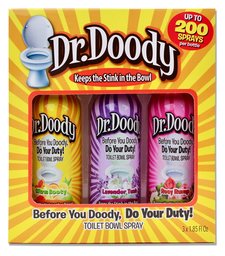 Dr.Doody Toilet Spray, Variety Pack, 1.8 Fluid Ounce, 3 Count