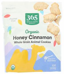 365 by Whole Foods Market, Organic Whole Grain Animal Crackers, Honey Cinnamon, 11 Ounce