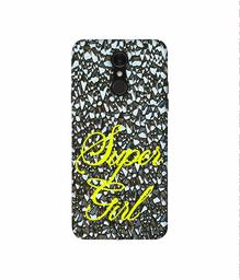 Amazon Brand - Solimo Designer Super Girl On Foil 3D Printed Hard Back Case Mobile Cover for LG Q7