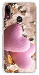 Amazon Brand - Solimo Designer Multicolor Pink Heart Design Printed Soft Back Case Mobile Cover for Motorola Moto E6s / Motorola Moto E6 Plus