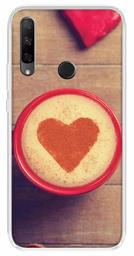 Amazon Brand - Solimo Designer Multicolor Coffee Heart Design Printed Soft Back Case Mobile Cover for Huawei Honor 9X