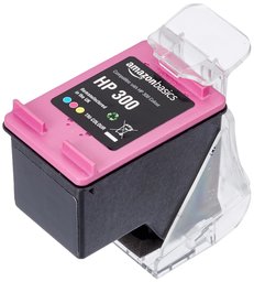 AmazonBasics Remanufactured Ink Cartridge Replacement for HP 300XL, three-tone