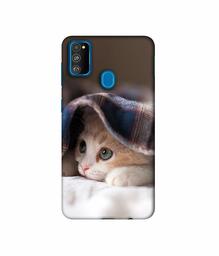 Amazon Brand - Solimo Designer Sleepy Kitten 3D Printed Hard Back Case Mobile Cover for Samsung Galaxy M21 / M30s