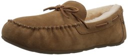 206 Collective Amazon Brand Pearson Shearling Mocasín Zapatilla para Mujer, Gamuza castaña, 6.5 B US