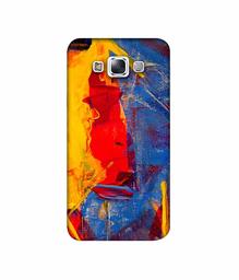 Amazon Brand - Solimo Designer Yellow and Dark Blue Canvas 3D Printed Hard Back Case Mobile Cover for Samsung Galaxy E7