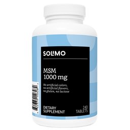 Amazon Brand - Solimo MSM 1000mg, 240 Tablets, Eight Month Supply