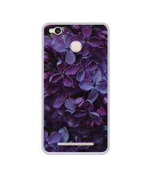 Amazon Brand - Solimo Designer Purple Flowers UV Printed Soft Back Case Mobile Cover for Mi Redmi 3S Prime